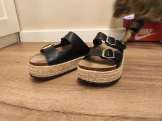 Sandalias de plataforma negras