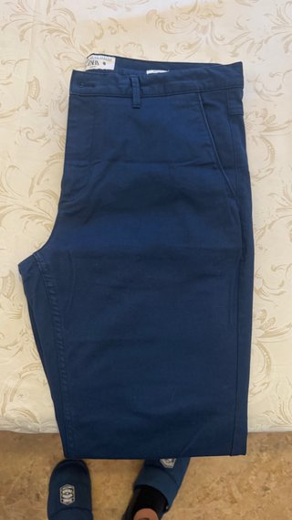 Pantalón Hombre Zara Azul Talla 46
