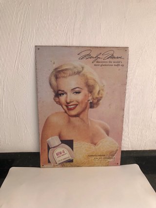 Cartel/Póster Decorativo de Metal Marilyn Monroe