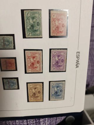 Serie de Sellos España Exposición Madrid año 1907