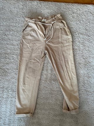 Pantalón Loose Mango Beige Talla 38