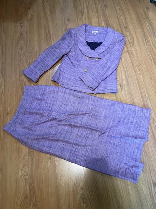 Conjunto Y2K Falda y Chaqueta Morado
