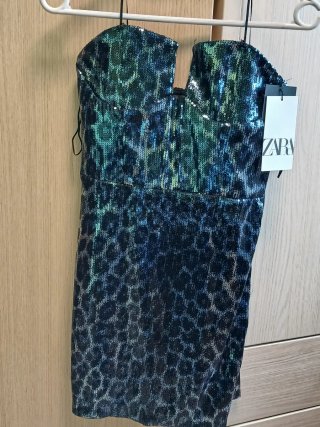 Vestido Fiesta Lentejuelas Zara