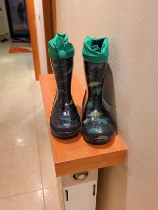 Botas de agua con estampado de dinosaurios
