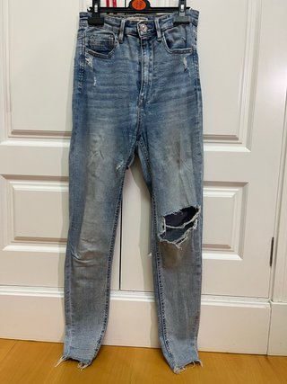 Pantalón Pitillo Stradivarius Azul