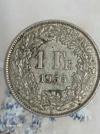 Moneda de 1 Franco Suizo 1955