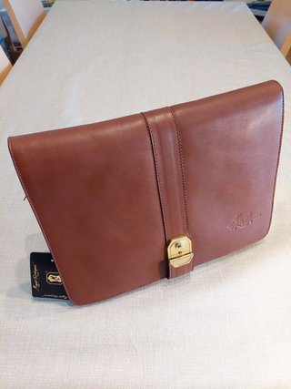 Portadocumentos Cartera Piel Marrón
