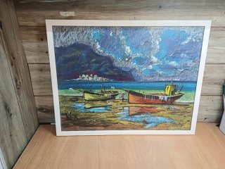 PINTURA OLEO TÉCNICA MIXTA, MARINA, ROBERT LENDVAY