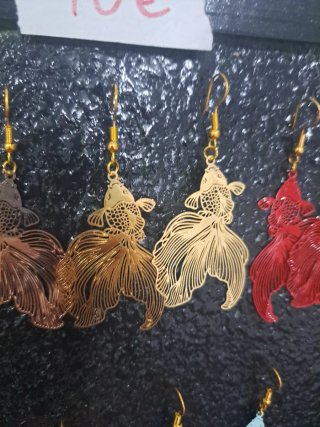 Pendientes Artesanales Forma Pez