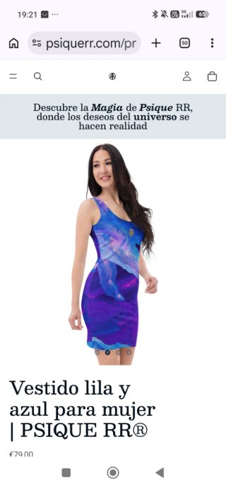 Vestido Psique RR Lila y Azul