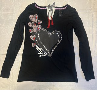 Camiseta manga larga Desigual con lentejuelas
