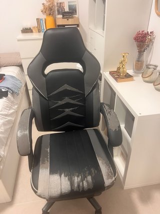 Silla Gamer Negra y Gris para arreglar