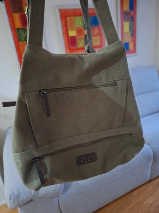 Mochila Antirrobo Mujer Verde Oliva
