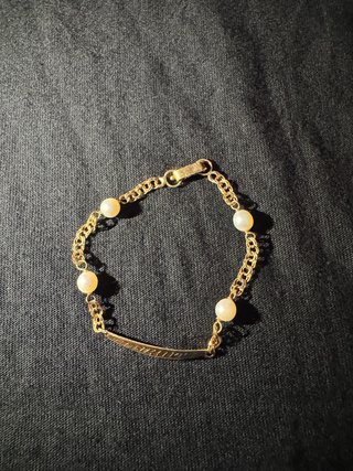 Esclava de Oro 18k con Perlas