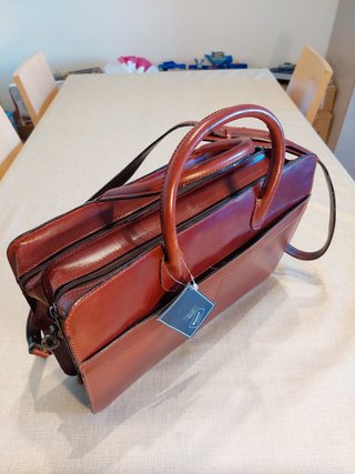 Bolso cartera de Piel Marrón