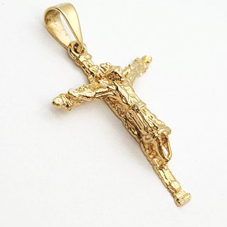 Colgante Cruz Cristo de las Injurias Oro 18k