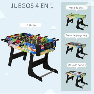 Mesa Multijuego 4 en 1