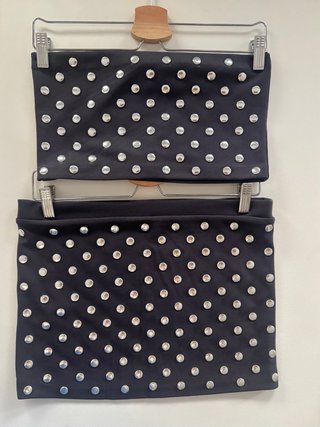 Conjunto 2 Piezas Top y Falda con Tachuelas