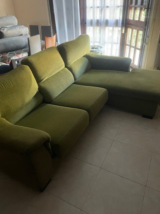 Sofá Chaise Longue Verde