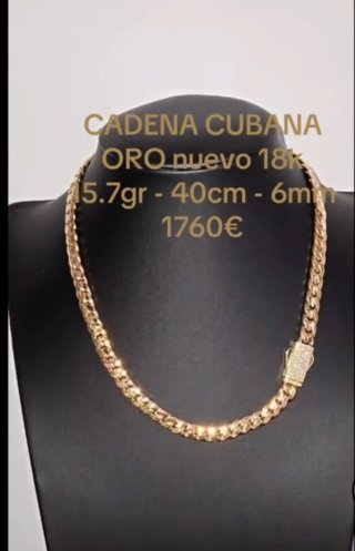 Cadena Cubana Oro 18K