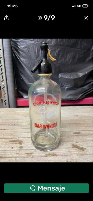 Sifón Antiguo de Cristal
