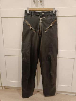 Pantalón de Piel auténtica, marrón chocolate