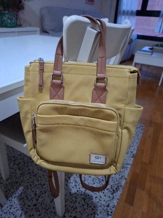 Mochila + Bolso Mujer color mostaza