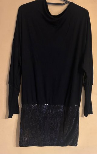Vestido de fiesta negro con lentejuelas