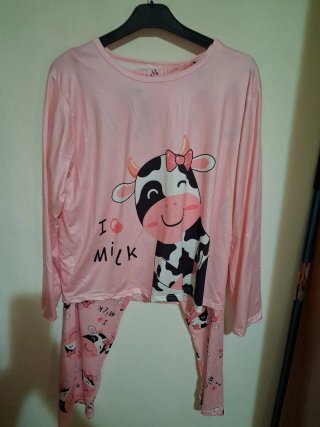 Pijama de Vaca Rosa Talla XL