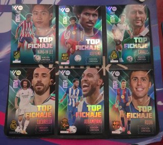 Lote 6 Cartas Top Fichaje Panini Megacracks 26/27