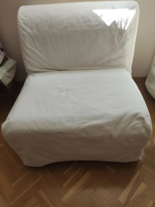 Sillón cama blanco