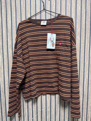 Camiseta Rayas Dickies Marrón y Naranja M/XL