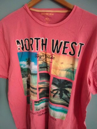 Camiseta Manga Corta Rosa Talla L