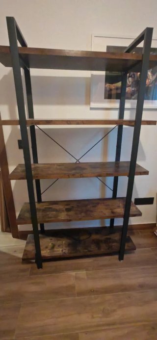 Estantería Industrial Madera y Metal