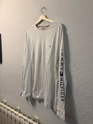 Camiseta Tommy Hilfiger Blanca Manga Larga