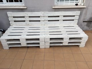Sofá de palets blanco