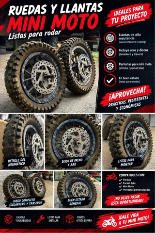 Juego de Ruedas para Pit Bike / Mini Moto