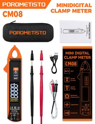 New Multímetro Digital de Pinza POROMETISTO CM08