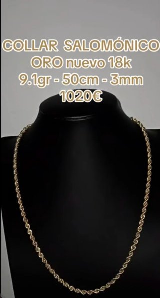 Collar Salomónico de Oro 18k