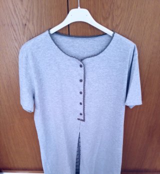Camisón Gris con Botones
