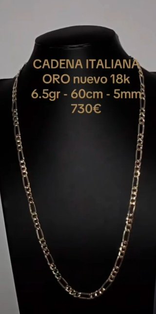 Cadena Italiana de Oro 18k