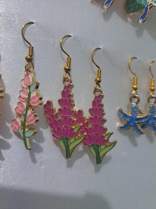 Pendientes Artesanales de Flores