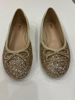Manoletinas Mango con Brillos Talla 33