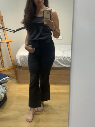Pantalones Negros Largos Flare