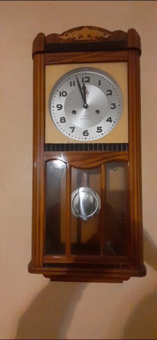 Orologio da parete a pendolo vintage 1960 Shangai