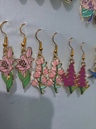 Pendientes Artesanales de Flores