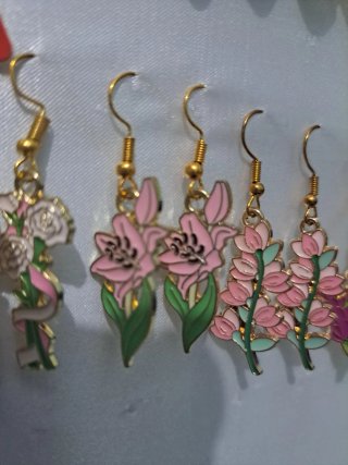 Pendientes Artesanales de Flores