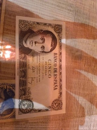 Billete de 5 Pesetas de 1951