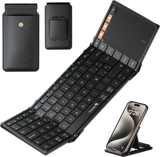 Teclado Bluetooth plegable con panel táctil nuevo