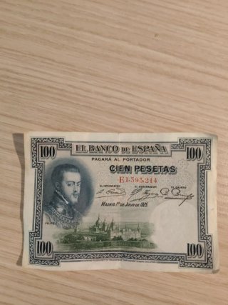 Billete 100 Pesetas 1925 Banco de España